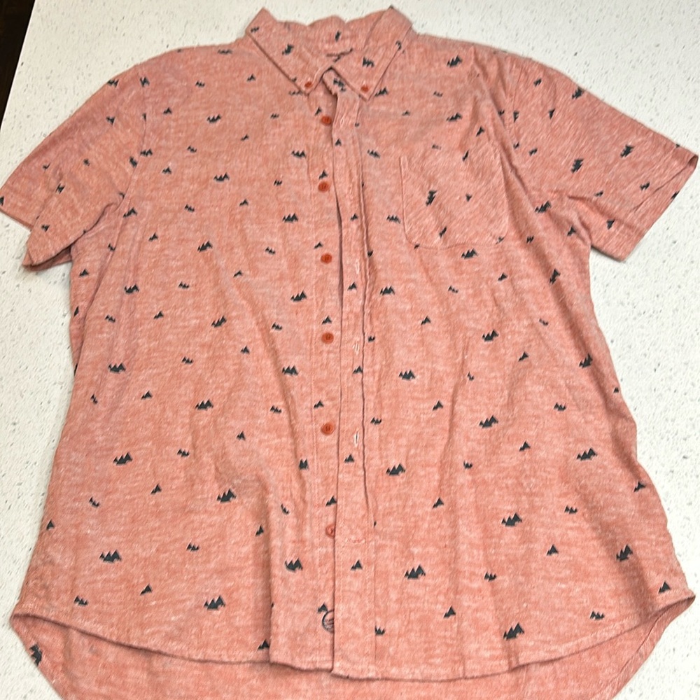 Untied by  blue button up short sleeve